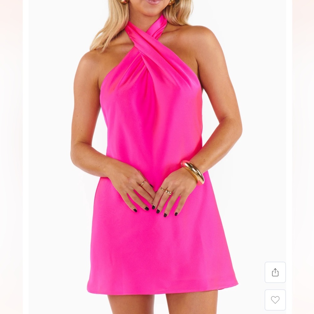 Show Me Your MuMu Hot Pink Halter Mini Dress